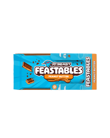 MrBeast Feastables Milk Chocolate with Peanut Butter 60g (Box of 10)