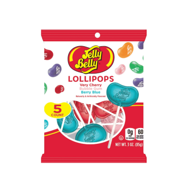 Adams & Brooks Jelly Belly Pops Peg Bag 85g (3oz) (Pack of 12) BBE 6 FEB 2026