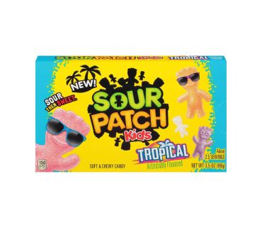 Sour Patch Kids Tropical Theater Box 99.2g (3.5oz) (Box of 12) BBE 15 MAY 2024
