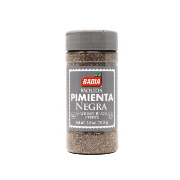Badia Pimienta Negra Molida/ Ground Black Pepper 99.2g (3.5oz) (Box of 6)
