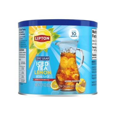 Lipton Iced Tea Lemon Flavour Zero Sugar 82g (2.9oz) (10 Quart) (Box of 6)