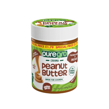 Puregro Creamy Peanut Butter 454g PM £1.79 (16oz) (Box of 12)