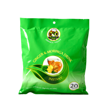 Jamaica Valley Instant Ginger & Moringa Tea 360g (18g X 20Sachets) (Box of 24)