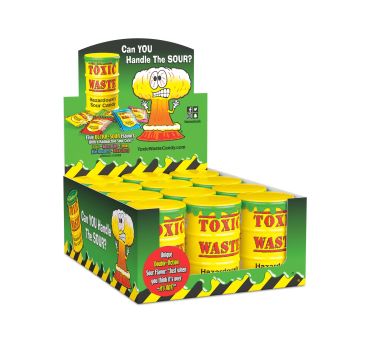 Toxic Waste Assorted Sour Drums 48g (1.7 oz) (Box of 12)