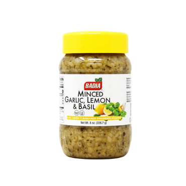 Badia Minced Garlic & Lemon Basil 226.8g (8oz) (Box of 12)