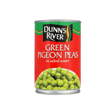Dunn's River Green Pigeon Peas 425g (Box of 12) BBE 28 FEB 2026