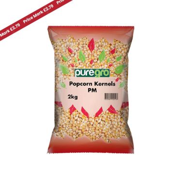 Puregro Popcorn Kernels 2kg PM £2.79 or 2 for £5 (Box of 6)