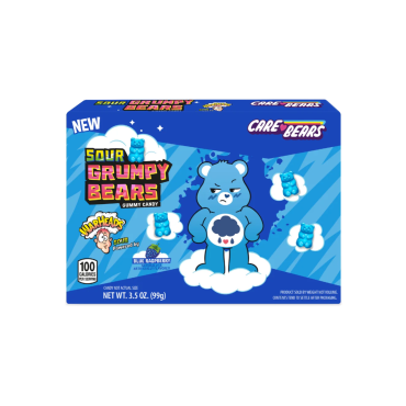 Warheads Care Bears Sour Grumpy Bears Theater Box 99g (3.5oz) (Box of 12)