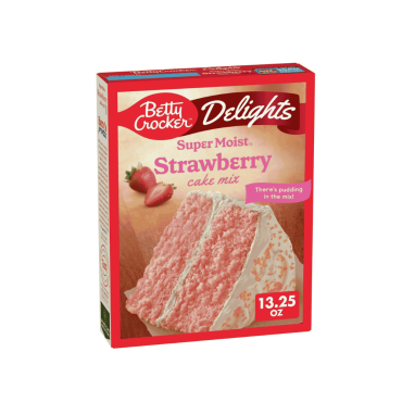 Betty Crocker Super Moist Strawberry Cake Mix 376g (13.25oz) (Case of 6)