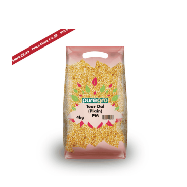 Puregro Toor Dal (Plain) 4kg PM £9.49 (Box of 5)