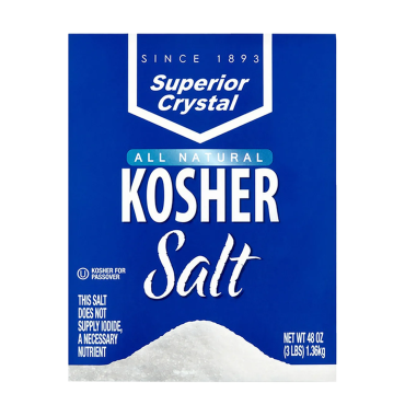 Superior Crystal Kosher Salt 1.36kg (48oz) (Box of 6)