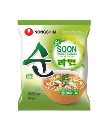 NONGSHIM Soon Veggie Ramyun Noodles 112g (Pack of 20)
