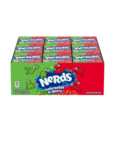 Wonka Nerds Watermelon & Cherry 46.7g (1.65oz) (Box of 36)