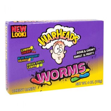 Warheads Worms Theater Box 113g (4oz) (Box of 12)